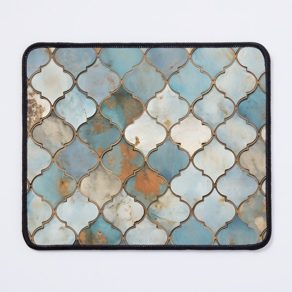 Item preview, weathered and worn moroccan tile print designed and sold by dcrc.
