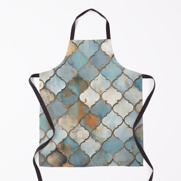 Item preview, weathered and worn moroccan tile print designed and sold by dcrc.