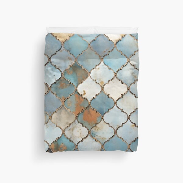 Item preview, weathered and worn moroccan tile print designed and sold by dcrc.