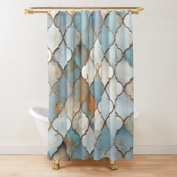 Item preview, weathered and worn moroccan tile print designed and sold by dcrc.