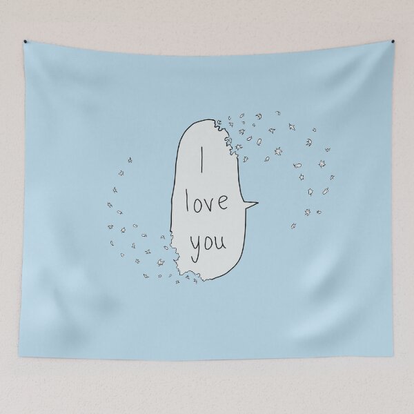 Item preview, Heartstopper "I Love You" word bubble dissolving into leaves designed and sold by itsgoodjunk.