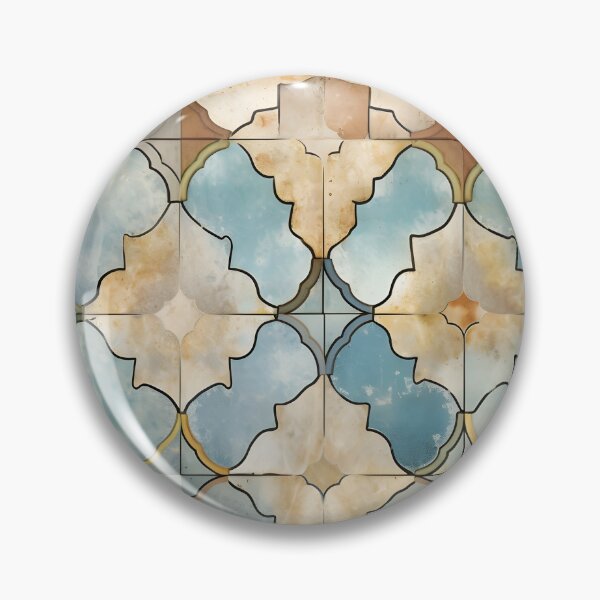 Item preview, weathered and worn moroccan tile print designed and sold by dcrc.