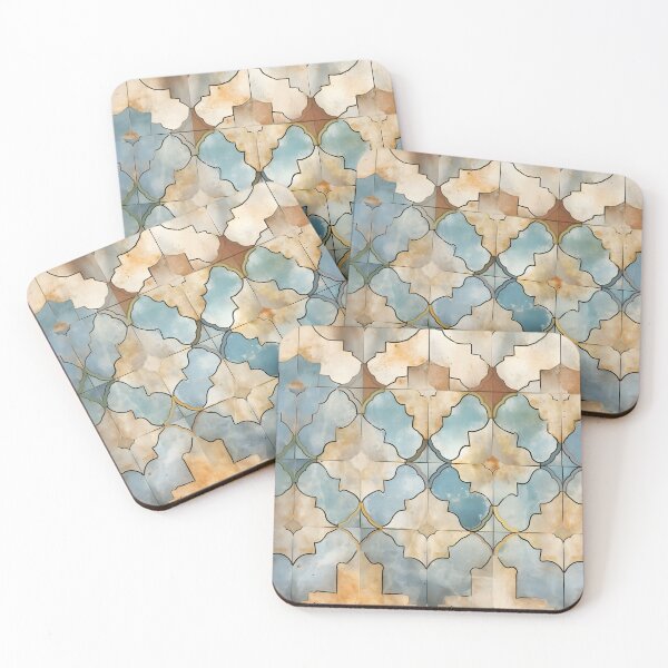 Item preview, weathered and worn moroccan tile print designed and sold by dcrc.