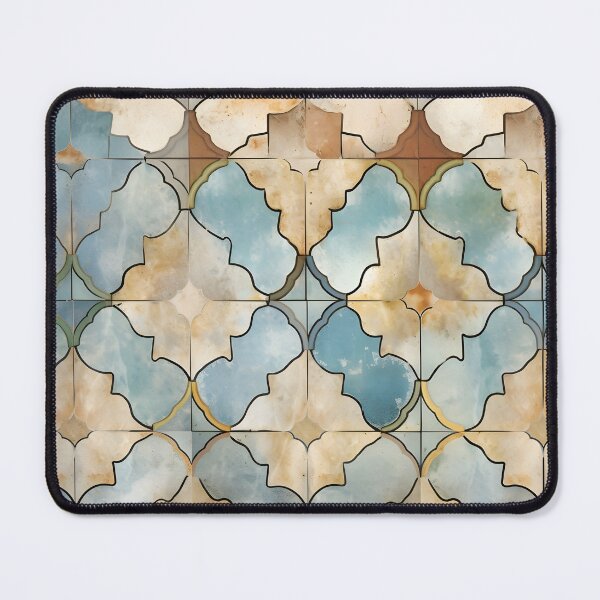Item preview, weathered and worn moroccan tile print designed and sold by dcrc.