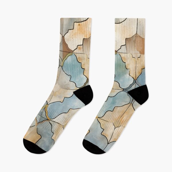 Item preview, weathered and worn moroccan tile print designed and sold by dcrc.