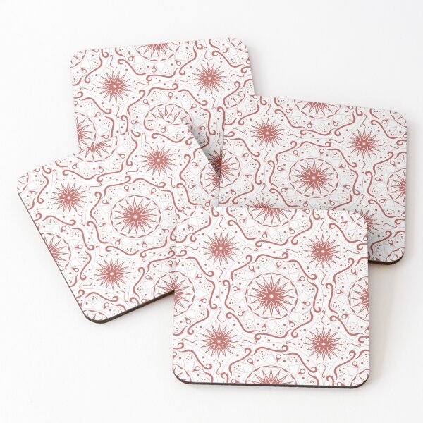 Item preview, Brick Red Ribbons and Stars on a White Background designed and sold by KathyLav.
