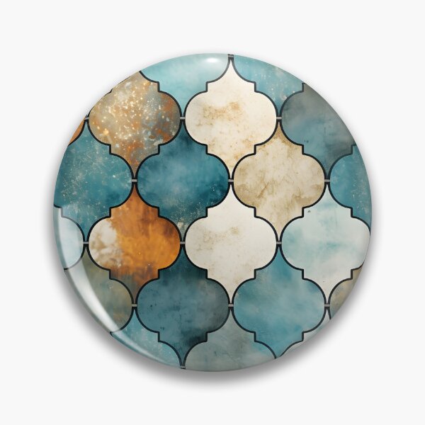 Item preview, weathered and worn moroccan tile print designed and sold by dcrc.