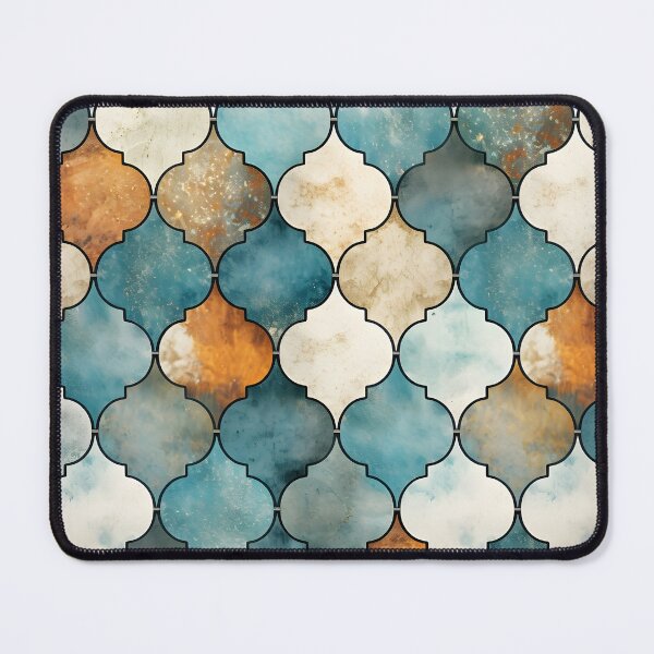 Item preview, weathered and worn moroccan tile print designed and sold by dcrc.