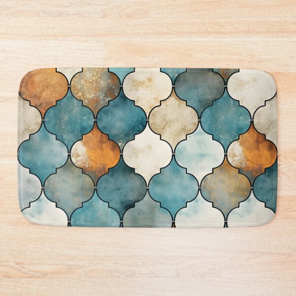 Item preview, weathered and worn moroccan tile print designed and sold by dcrc.
