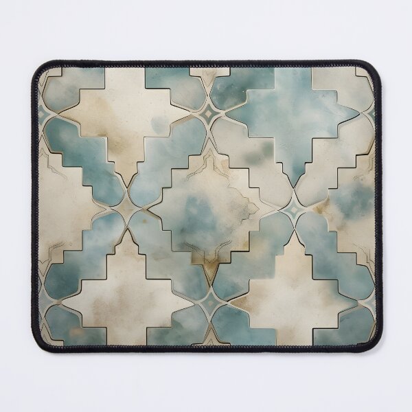 Item preview, weathered and worn moroccan tile print designed and sold by dcrc.
