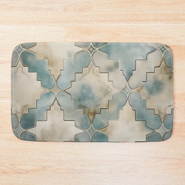 Item preview, weathered and worn moroccan tile print designed and sold by dcrc.