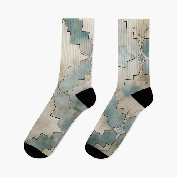 Item preview, weathered and worn moroccan tile print designed and sold by dcrc.