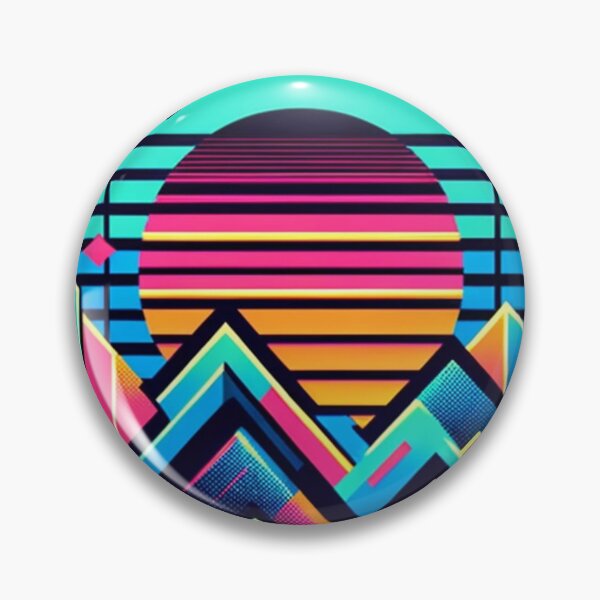 Item preview, Retro-Futuristic Neon Waves Art designed and sold by NAISTUDIOSTO.