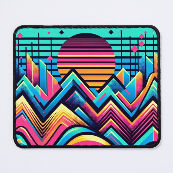 Item preview, Retro-Futuristic Neon Waves Art designed and sold by NAISTUDIOSTO.