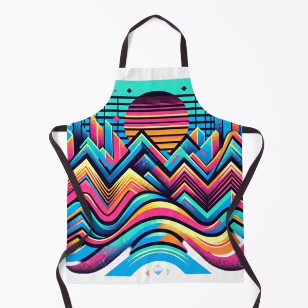 Item preview, Retro-Futuristic Neon Waves Art designed and sold by NAISTUDIOSTO.