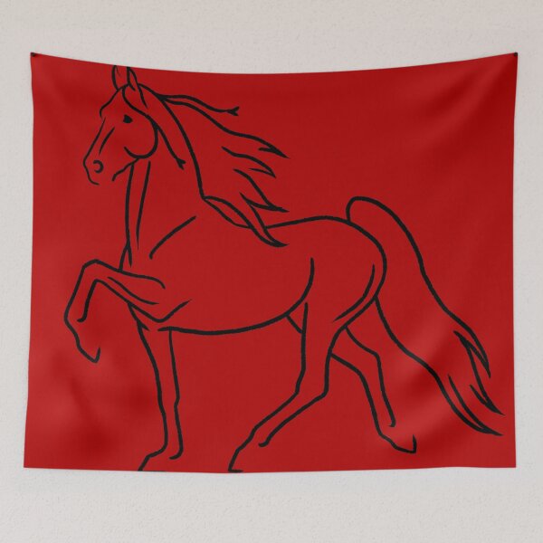 Item preview, Minimalist Sketch of Five Gaited American Saddlebred Horse designed and sold by DappledMoon.