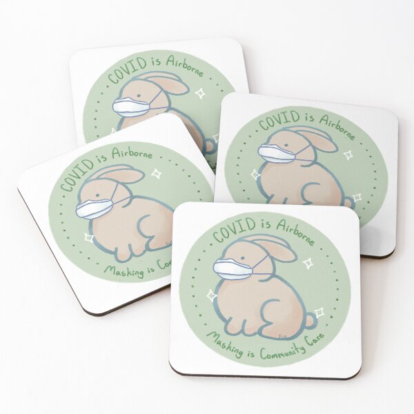 Item preview, Masking is Community Care Covid Conscious Bunny  designed and sold by Fin-Art-.