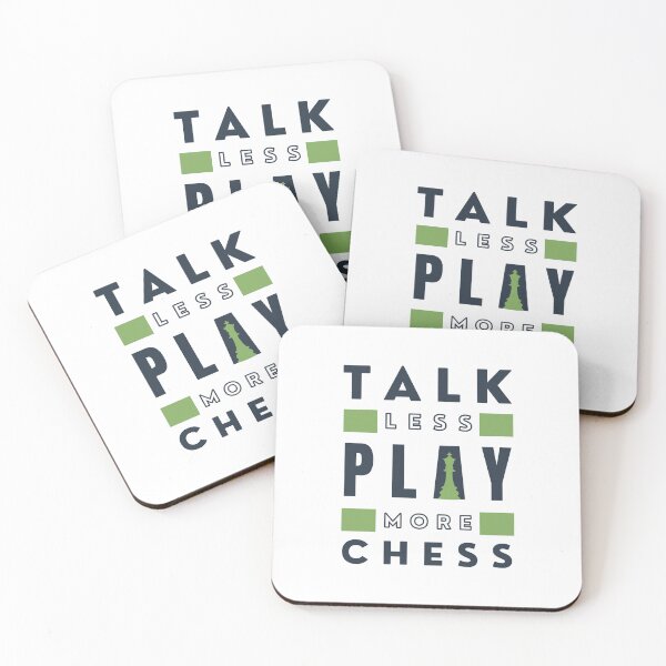 Item preview, Talk Less Play More Chess - Blue designed and sold by ChessiShop.