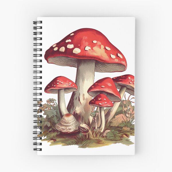 Item preview, Fall Mushrooms | Vintage Art designed and sold by EarthyTones.