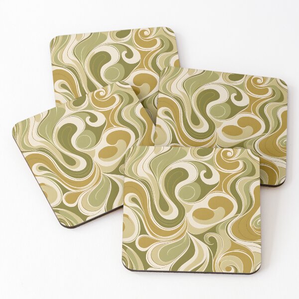 Item preview, Mid Modern Fluid Shapes, Olive Green #1 designed and sold by Prints and Lifestyle.