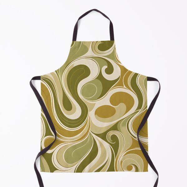 Item preview, Mid Modern Fluid Shapes, Olive Green #1 designed and sold by Prints and Lifestyle.