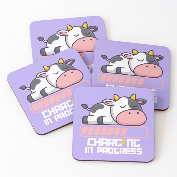 Item preview, Cute Sleeping Milk Cow Charging In Progress designed and sold by The magic  Yellow bus.