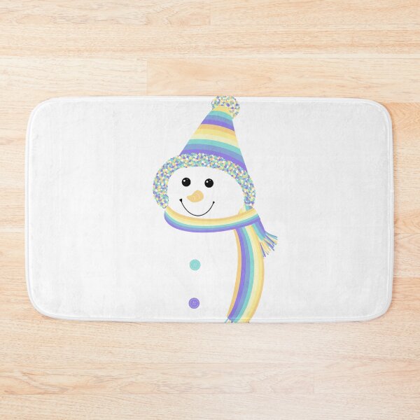 Item preview, Genderfaun Pride Snowman Snowperson Yellow Green Blue Purple designed and sold by JoyfulJen.