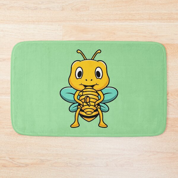 Item preview, Cute bee with honey cartoon illustration designed and sold by cubbone.