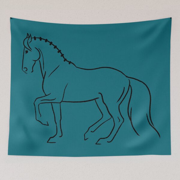 Item preview, Minimalist Sketch of Dressage Horse in Piaffe designed and sold by DappledMoon.