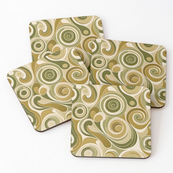 Item preview, Mid-century modern, Fluid Shapes, Olive Green #2 designed and sold by Prints and Lifestyle.