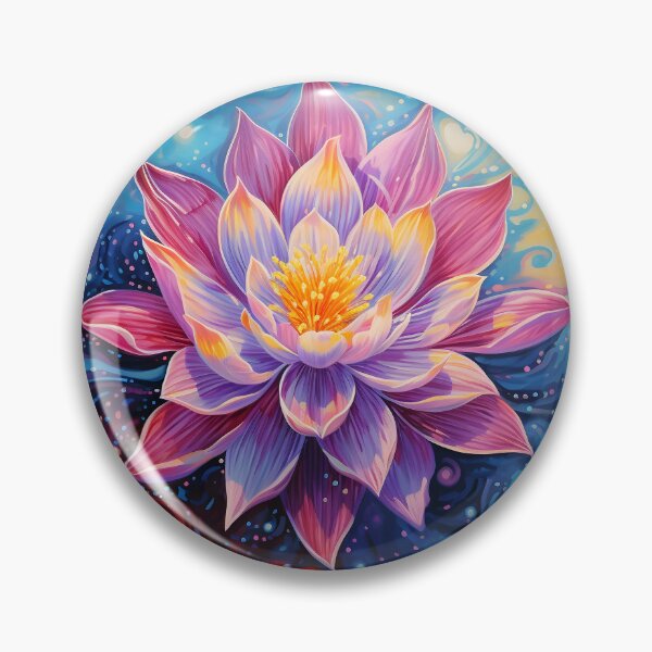 Item preview, Astral Lotus Radiance Painting designed and sold by inkArtistryfine.