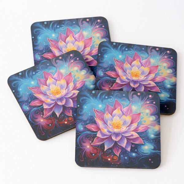 Item preview, Astral Lotus Radiance Painting designed and sold by inkArtistryfine.