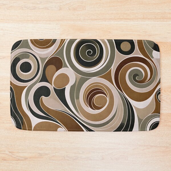 Item preview, Mid-century modern, Fluid Shapes, Brown, Green #2 designed and sold by Prints and Lifestyle.