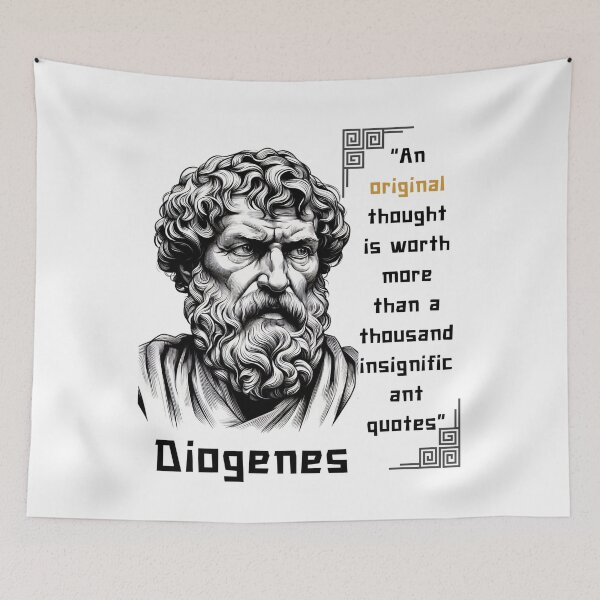 Item preview, Diogenes famous quote for stoics lovers designed and sold by CachoGlorious.