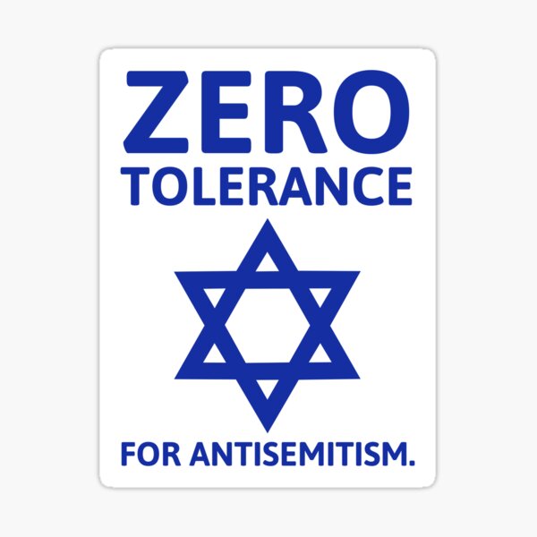 Item preview, Zero tolerance for antisemitism  designed and sold by Rachel the Artist .