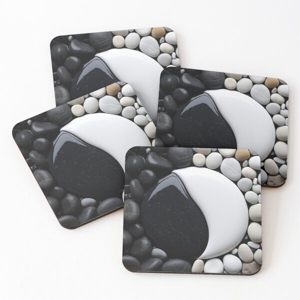 Item preview, Black and White Pebble Polarity designed and sold by Jemimo.