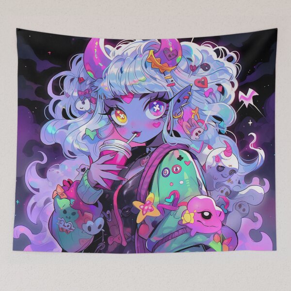 Item preview, Kawaii Cosmic Dreamer Anime Girl designed and sold by bubblegoth.