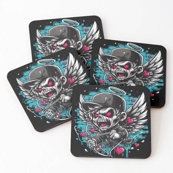 Item preview, Graffiti Angel: A Dark, Urban Twist on Love, Goth cupid. designed and sold by 271Studio.