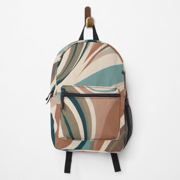 Item preview, Mid-century modern,  Fluid Shapes, Teal, Brown #1 designed and sold by Prints and Lifestyle.