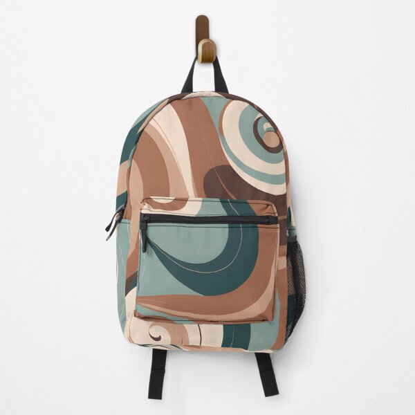 Item preview, Mid-century modern,  Fluid Shapes, Teal, Brown #2 designed and sold by Prints and Lifestyle.
