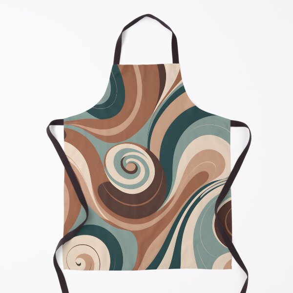 Item preview, Mid-century modern, Fluid Shapes, Teal, Brown #2 designed and sold by Prints and Lifestyle.