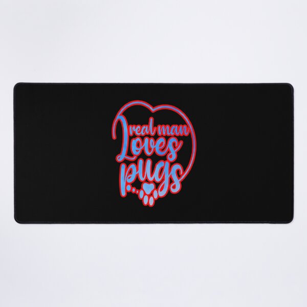 Item preview, Real man loves pugs. Cool pug dog owner quote for men designed and sold by creativerooney.