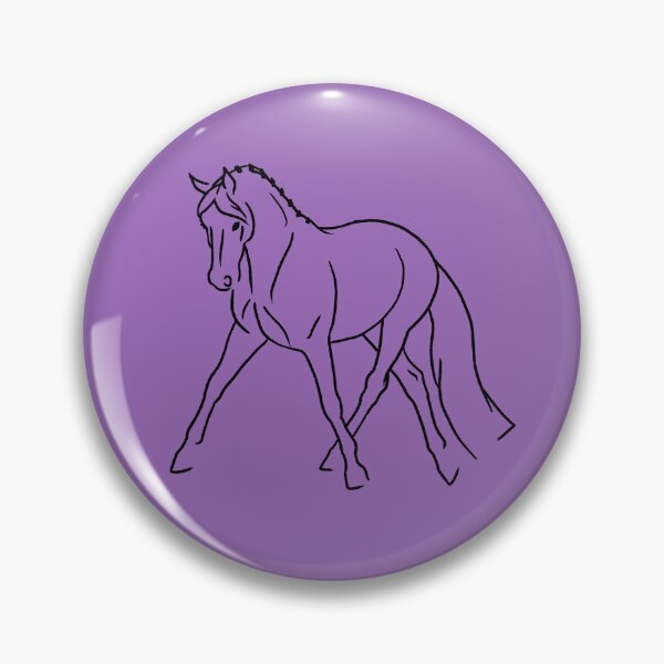 Item preview, Minimalist Sketch of Dressage Horse in Half Pass at a Trot designed and sold by DappledMoon.