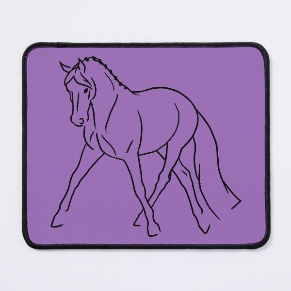 Item preview, Minimalist Sketch of Dressage Horse in Half Pass at a Trot designed and sold by DappledMoon.