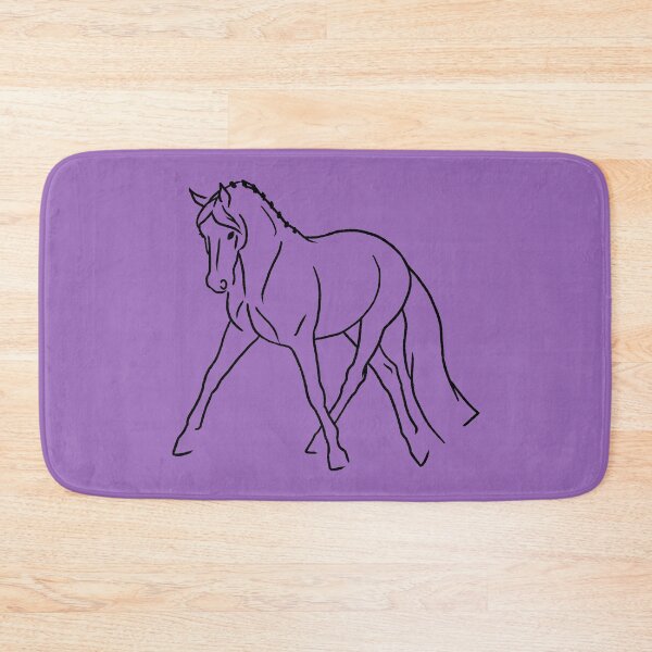 Item preview, Minimalist Sketch of Dressage Horse in Half Pass at a Trot designed and sold by DappledMoon.