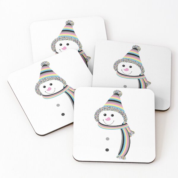 Item preview, Polygender Pride Snowman Snowperson Black Grey Pink Yellow Blue designed and sold by JoyfulJen.