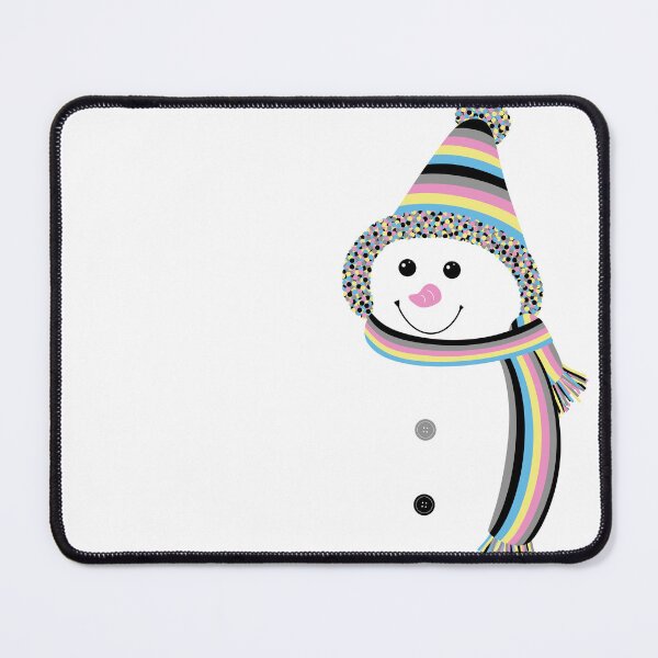 Item preview, Polygender Pride Snowman Snowperson Black Grey Pink Yellow Blue designed and sold by JoyfulJen.