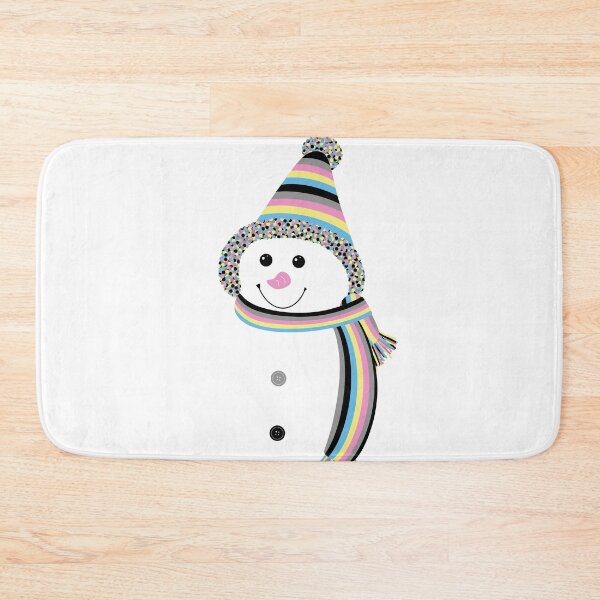 Item preview, Polygender Pride Snowman Snowperson Black Grey Pink Yellow Blue designed and sold by JoyfulJen.