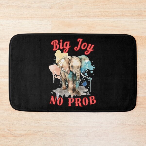 Item preview, Big Joy, No Prob. colorful elephant designed and sold by ElephantVibes.