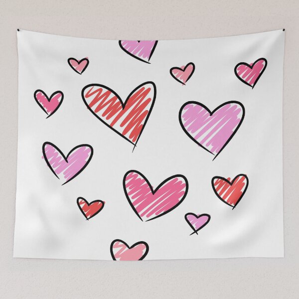 Item preview, Scribbly Love Hearts designed and sold by kiippers.